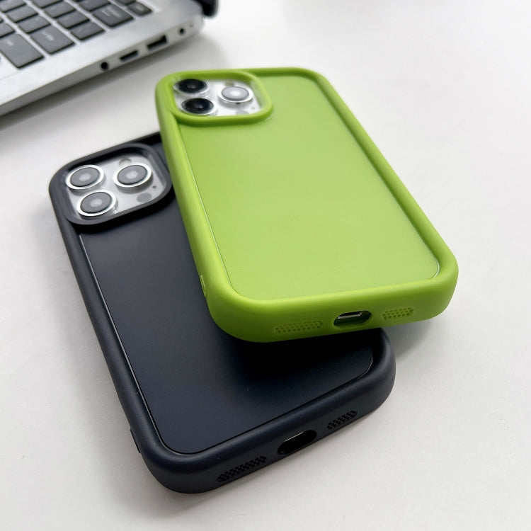 For iPhone 11 Pro Max Shockproof Frame Frosted TPU Phone Case(Green)