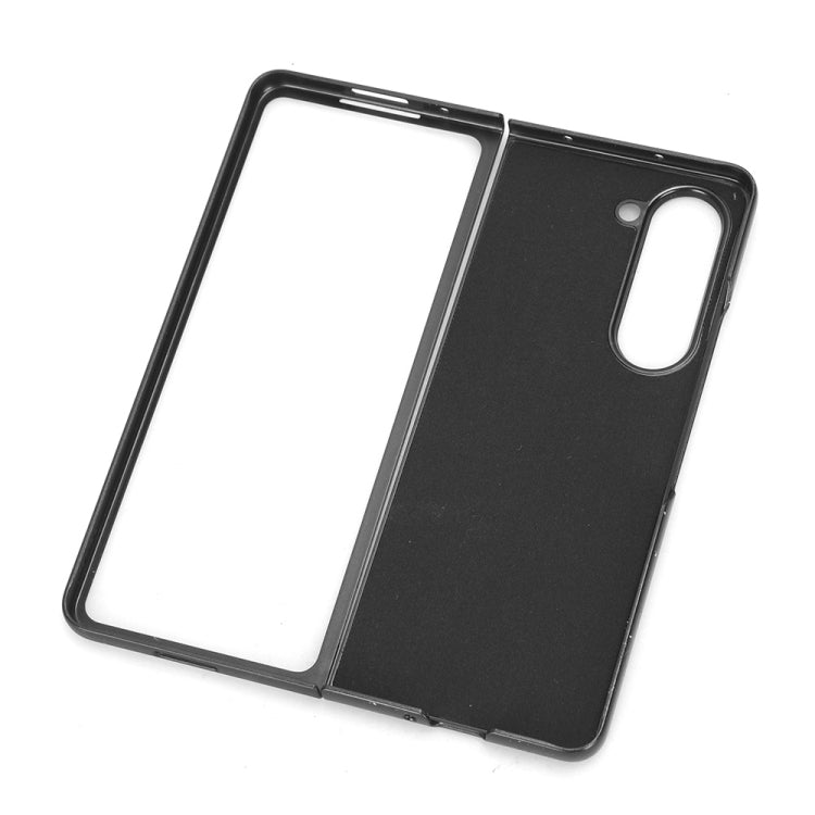 For Samsung Galaxy Z Fold5 Litchi Texture Card Slots Back Cover Phone Case(Grey)