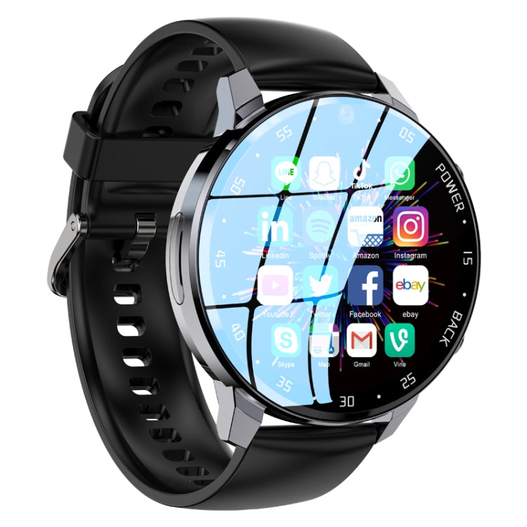 A3 1.43 inch IP67 Water-resistant 4G Android 8.1 Smart Watch Support Face Recognition / GPS, Specification:2G+16G(Black)