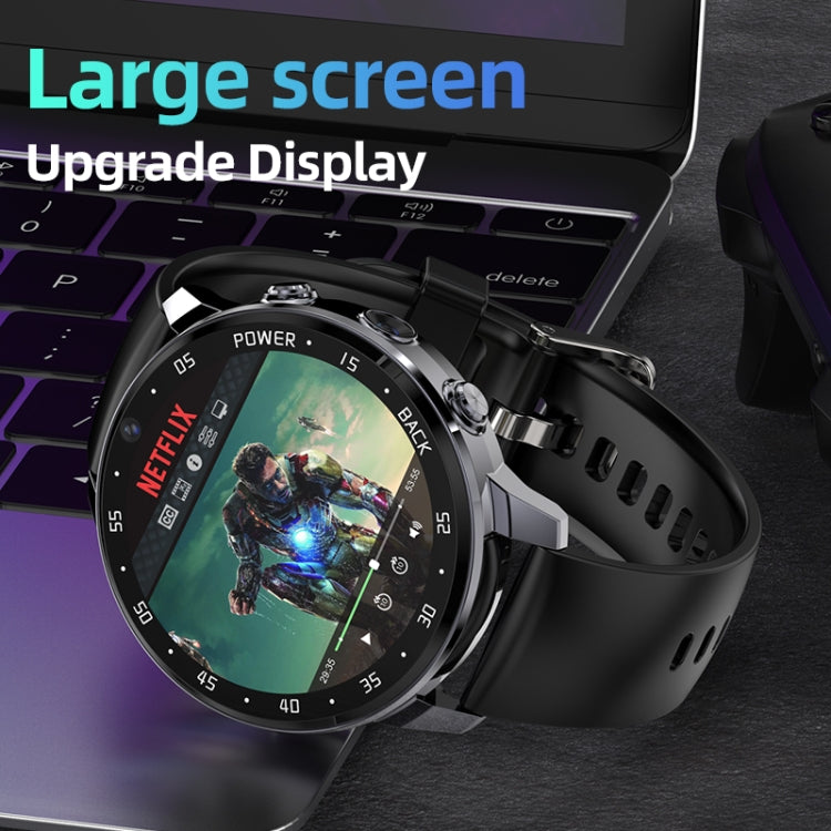 A3 1.43 inch IP67 Water-resistant 4G Android 8.1 Smart Watch Support Face Recognition / GPS, Specification:2G+16G(Black)
