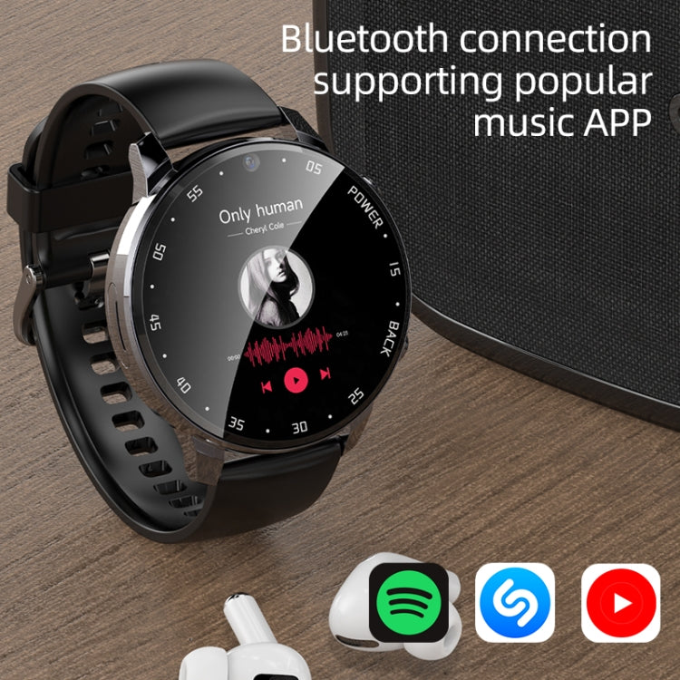 A3 1.43 inch IP67 Water-resistant 4G Android 8.1 Smart Watch Support Face Recognition / GPS, Specification:4G+64G(Black)