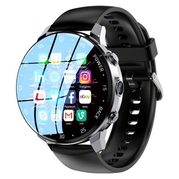 A3 1.43 inch IP67 Water-resistant 4G Android 8.1 Smart Watch Support Face Recognition / GPS, Specification:4G+64G(Black)