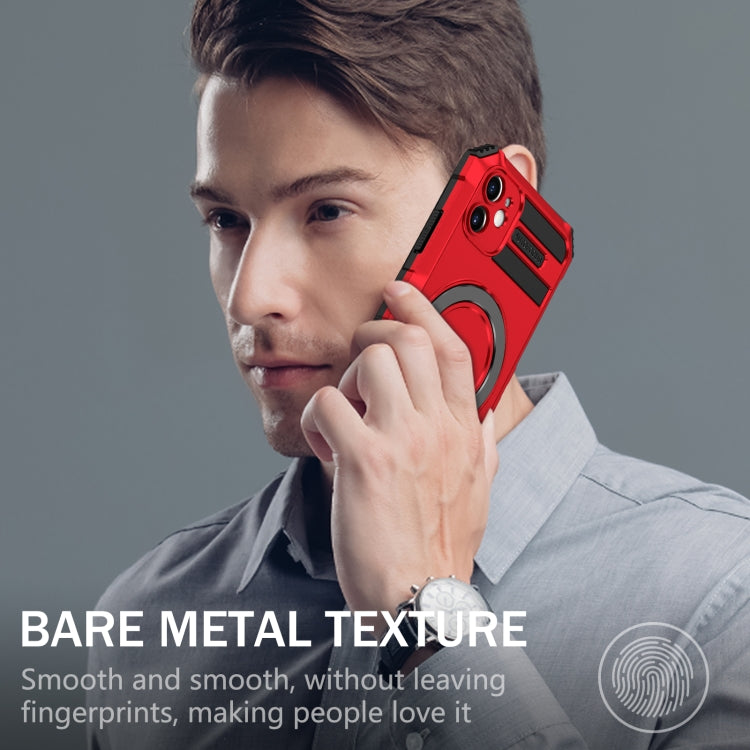 For iPhone 11 MagSafe Magnetic Holder Phone Case(Red)