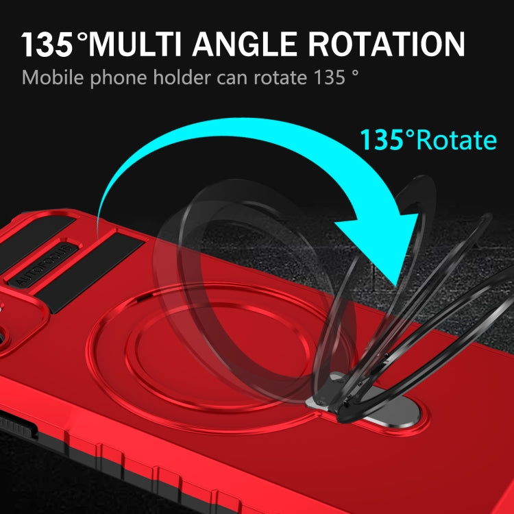 For iPhone 11 MagSafe Magnetic Holder Phone Case(Red)