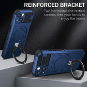 For iPhone 13 MagSafe Magnetic Holder Phone Case(Blue)