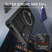 For Samsung Galaxy Note20 Ultra MagSafe Magnetic Holder Phone Case(Black)