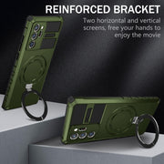 For Samsung Galaxy Note20 Ultra MagSafe Magnetic Holder Phone Case(Green)