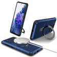 For Samsung Galaxy S20 FE MagSafe Magnetic Holder Phone Case(Blue) - Galaxy S20 FE Cases by PMC TechLife | Online Shopping South Africa | PMC TechLife