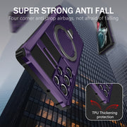 For Samsung Galaxy S22 Ultra 5G MagSafe Magnetic Holder Phone Case(Purple)