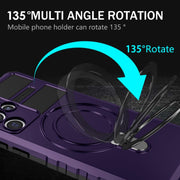 For Samsung Galaxy S22 Ultra 5G MagSafe Magnetic Holder Phone Case(Purple)
