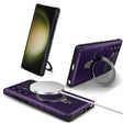 For Samsung Galaxy S23 Ultra 5G MagSafe Magnetic Holder Phone Case(Purple) - Galaxy S23 Ultra 5G Cases by PMC TechLife | Online Shopping South Africa | PMC TechLife