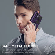 For Samsung Galaxy S23 Ultra 5G MagSafe Magnetic Holder Phone Case(Purple)