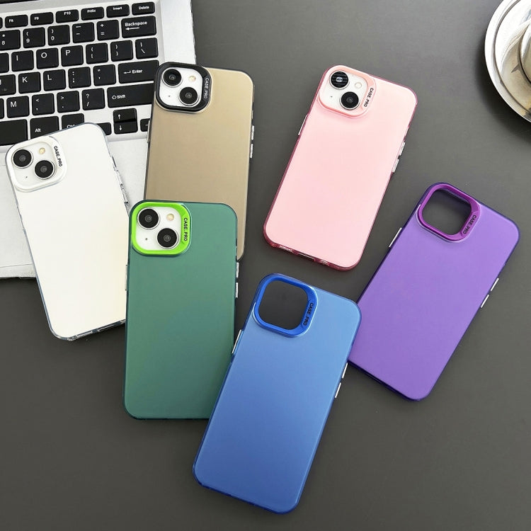 For iPhone 13 Pro Max Semi Transparent Frosted PC Phone Case(Pink)