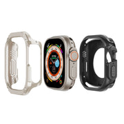For Apple Watch Ultra 49mm 2-in-1 PC Hybrid TPU Armor Watch Case(Starlight)