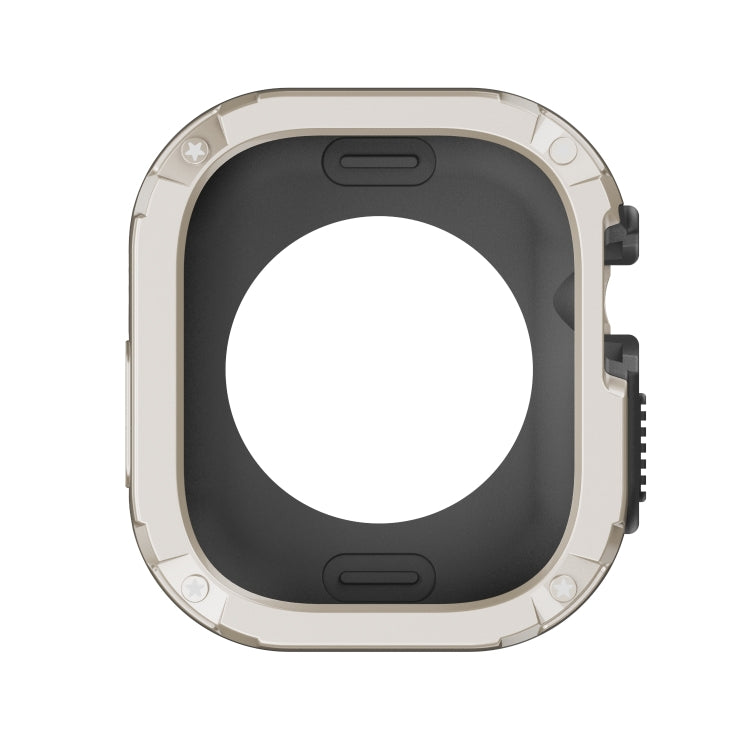 For Apple Watch Ultra 49mm 2-in-1 PC Hybrid TPU Armor Watch Case(Starlight)