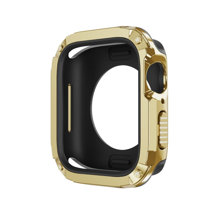 For Apple Watch Series 8 / 7 45mm 2-in-1 PC Hybrid TPU Armor Watch Case(Gold)