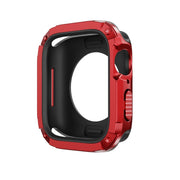 For Apple Watch Series 8 / 7 41mm 2-in-1 PC Hybrid TPU Armor Watch Case(Red)