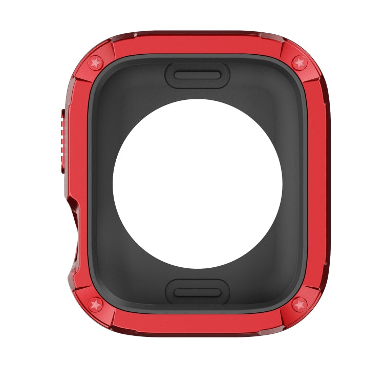 For Apple Watch Series 8 / 7 41mm 2-in-1 PC Hybrid TPU Armor Watch Case(Red)