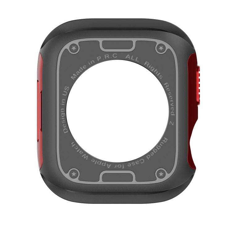 For Apple Watch Series 8 / 7 41mm 2-in-1 PC Hybrid TPU Armor Watch Case(Red)