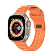 For Apple Watch Ultra 49mm Dot Texture Fluororubber Watch Band(Orange) - Watch Bands by PMC TechLife | Online Shopping South Africa | PMC TechLife