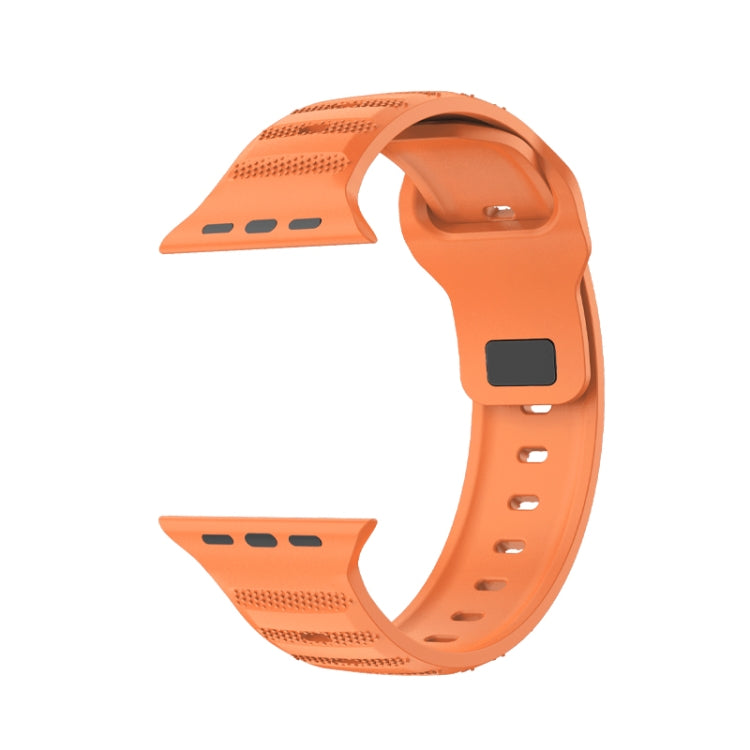 For Apple Watch 6 40mm Dot Texture Fluororubber Watch Band(Orange)