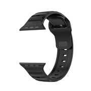 For Apple Watch 6 40mm Dot Texture Fluororubber Watch Band(Black)