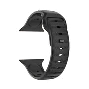 For Apple Watch 2 38mm Dot Texture Fluororubber Watch Band(Black)