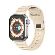 For Apple Watch 2 38mm Dot Texture Fluororubber Watch Band(Starlight)