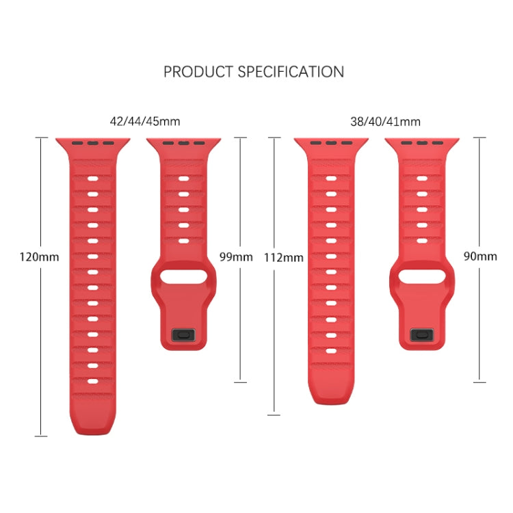 For Apple Watch 38mm Dot Texture Fluororubber Watch Band(Orange)