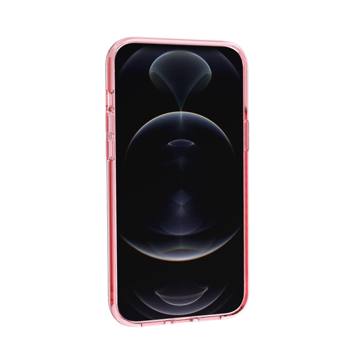 For iPhone 15 Shockproof Terminator Transparent Phone Case(Pink)