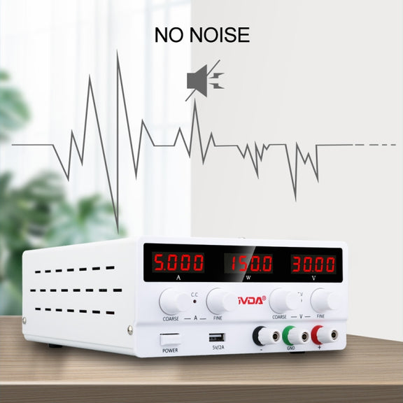 GVDA SPS-H3010 30V-10A Adjustable Voltage Regulator, Specification:EU Plug(Black)