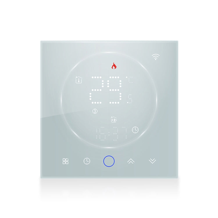 BHT-008GBL 95-240V AC 16A Smart Home Electric Heating LED Thermostat Without WiFi(White)