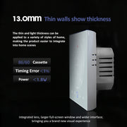 BHT-008GAL 95-240V AC 5A Smart Home Water Heating LED Thermostat Without WiFi(Black)