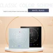 BHT-008GAL 95-240V AC 5A Smart Home Water Heating LED Thermostat Without WiFi(Black)
