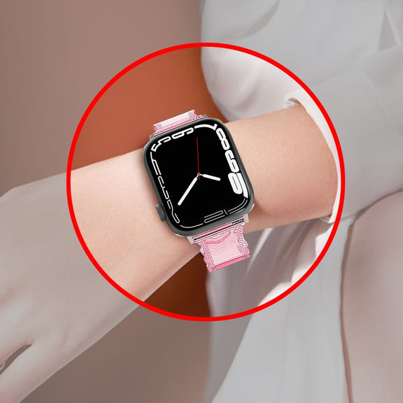 For Apple Watch SE 40mm Diamond Texture Lace Clear TPU Watch Band(Gold)