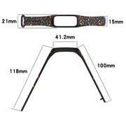 For OPPO Band Sports Rainbow Dots Silicone Watch Band(Purple)