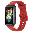 For Huawei Band 7 Sports Rainbow Dots Silicone Watch Band(Red) - Watch Bands by PMC TechLife | Online Shopping South Africa | PMC TechLife