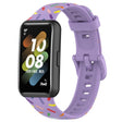 For Huawei Band 7 Sports Rainbow Dots Silicone Watch Band(Purple) - Watch Bands by PMC TechLife | Online Shopping South Africa | PMC TechLife