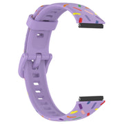 For Huawei Band 7 Sports Rainbow Dots Silicone Watch Band(Purple)