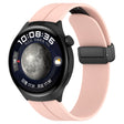 For Huawei Watch 4 / Watch 4 Pro Folding Buckle Silicone Watch Band(Light Pink) - Watch Bands by PMC TechLife | Online Shopping South Africa | PMC TechLife