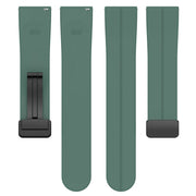 For Huawei Watch 4 / Watch 4 Pro Folding Buckle Silicone Watch Band(Dark Green)
