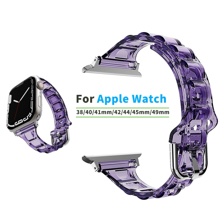 For Apple Watch SE 2022 44mm Cube Airbag Clear TPU Watch Band(Red)