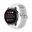 For Huawei Watch 4 / Watch 4 Pro Solid Color Silicone Stainless Steel Silver Buckle Watch Band(White) - Watch Bands by PMC TechLife | Online Shopping South Africa | PMC TechLife