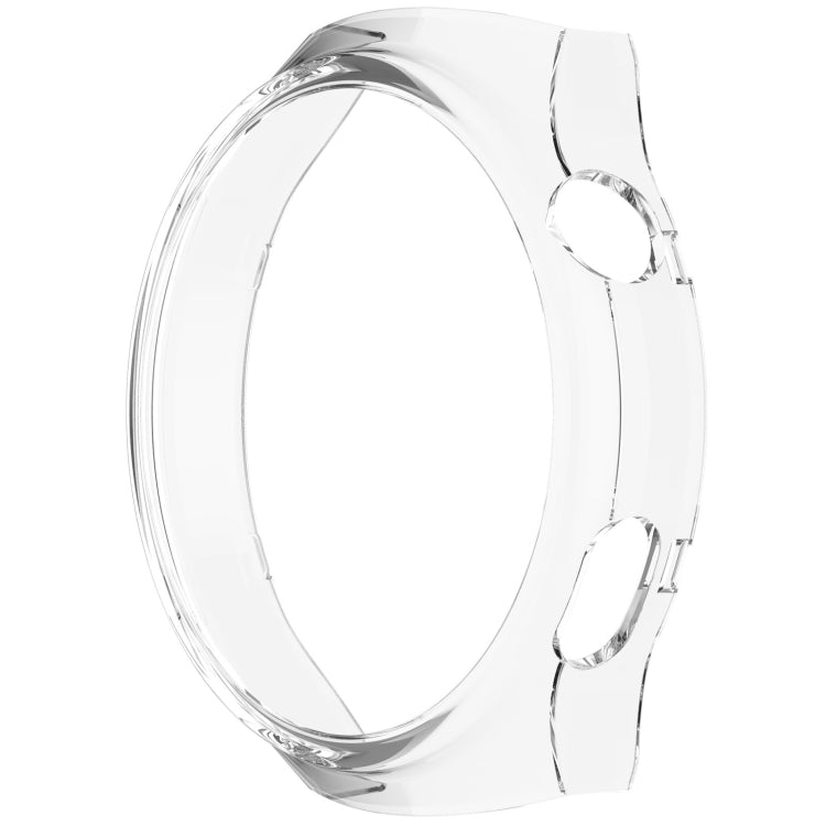 For Huawei Watch 4 Pro Half Coverage Hollowed Watch Protective Case + Hydrogel Film Set(Transparent White)