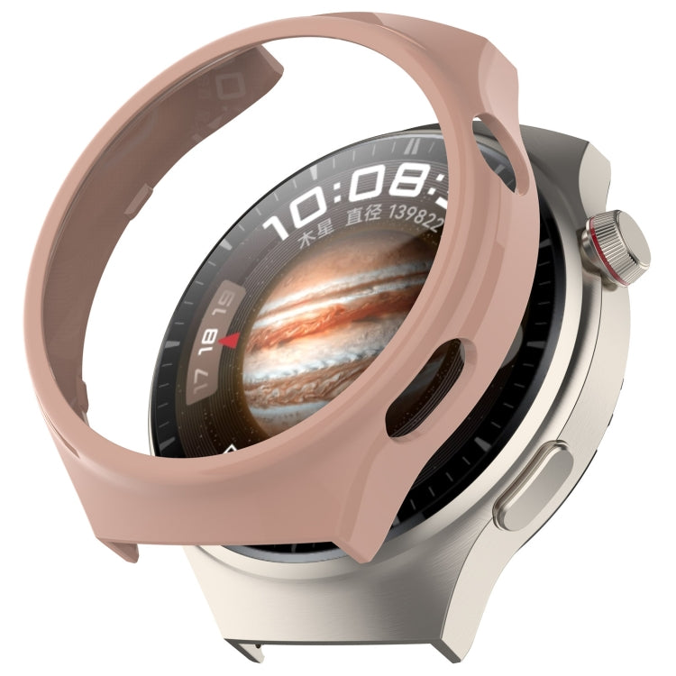 For Huawei Watch 4 Pro Half Coverage Hollowed Watch Protective Case + Hydrogel Film Set(Pink)