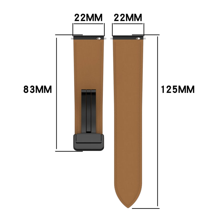 For Huawei Watch 4 / Watch 4 Pro Folding Buckle Genuine Leather Watch Band(Orange)