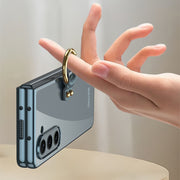 For Samsung Galaxy Z Fold5 GKK Electroplating Phone Case with Ring(Black)