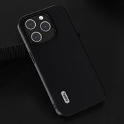 For iPhone 14 Pro Max ABEEL Genuine Leather Silky Soft Black Edge Phone Case(Black)