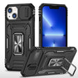 For iPhone 15 Plus Armor PC + TPU Camera Shield Phone Case(Black) - free shipping - PMC TechLife - Order now!