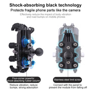 MOTOSLG Crab Motorcycle Phone Clamp Bracket U-Type Headbar Mount with Anti-theft Lock(Black)